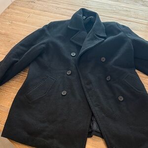 Vintage Claiborne Men's Black Pea Coat